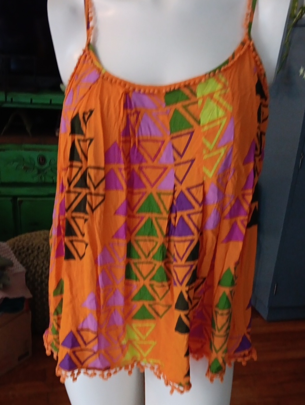 STYLUS Multicolor Geometric Tank Top